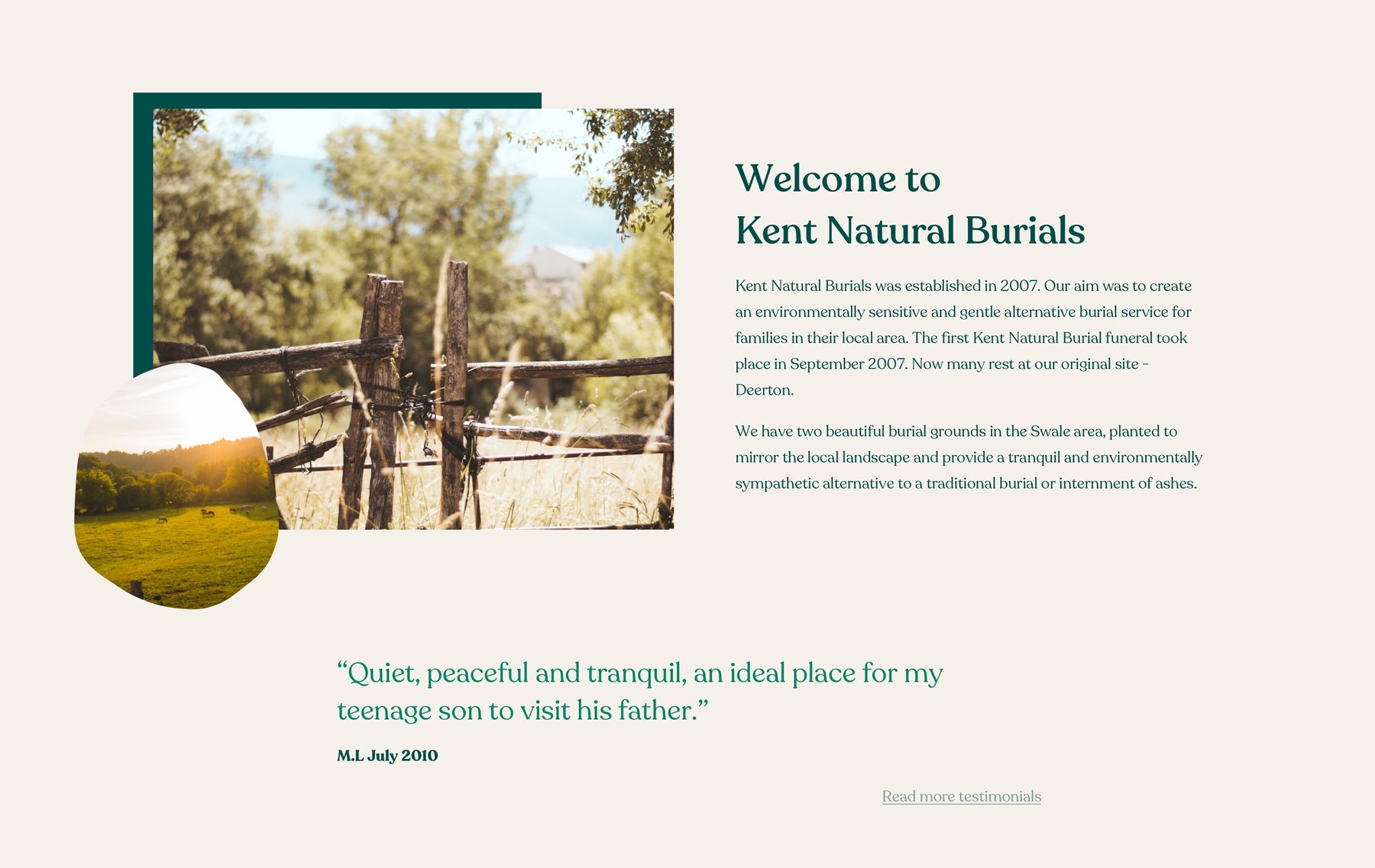 Kent Natural Burials Home Close up