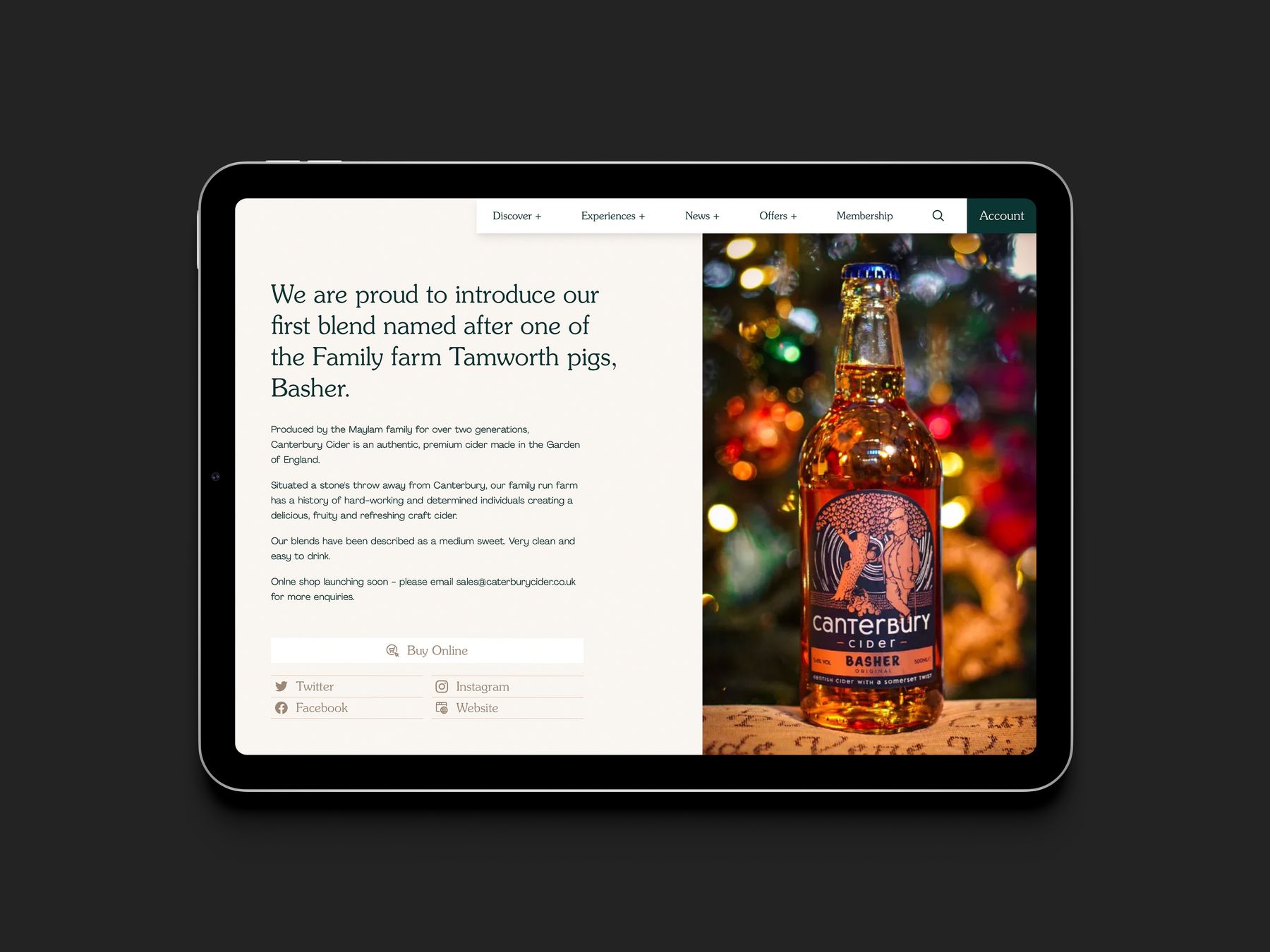 Produced in Kent Producer Tablet