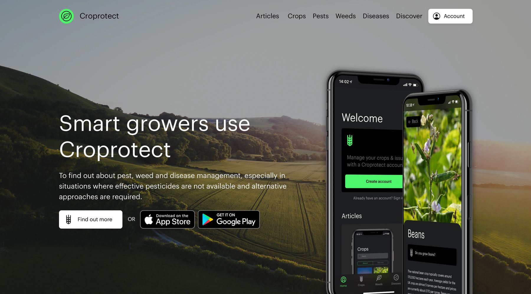 Croprotect Website Home